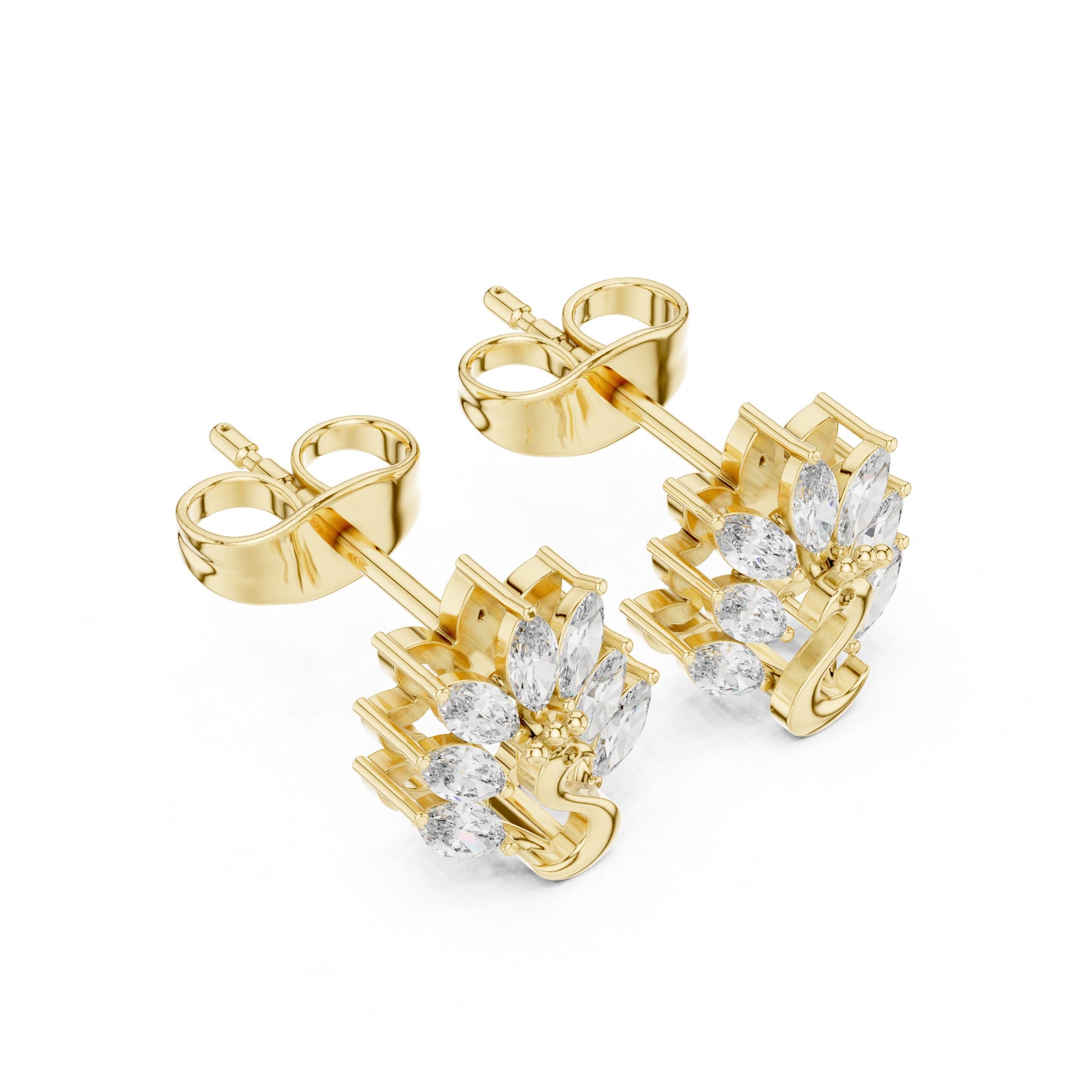 Marquise Stud Lab Grown Diamond Earrings