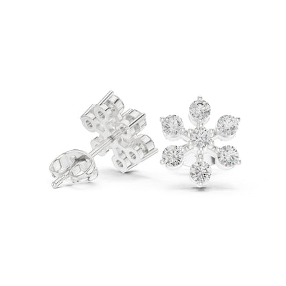 Round Cluster Lab Grown Diamond Earrings