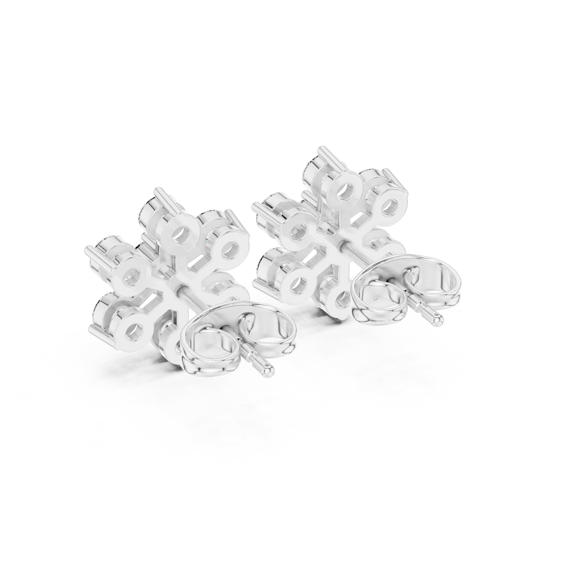 Round Cluster Lab Grown Diamond Earrings