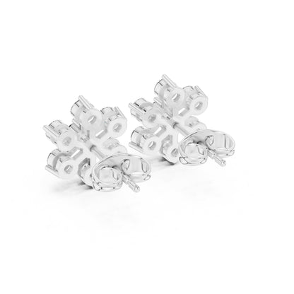 Round Cluster Lab Grown Diamond Earrings