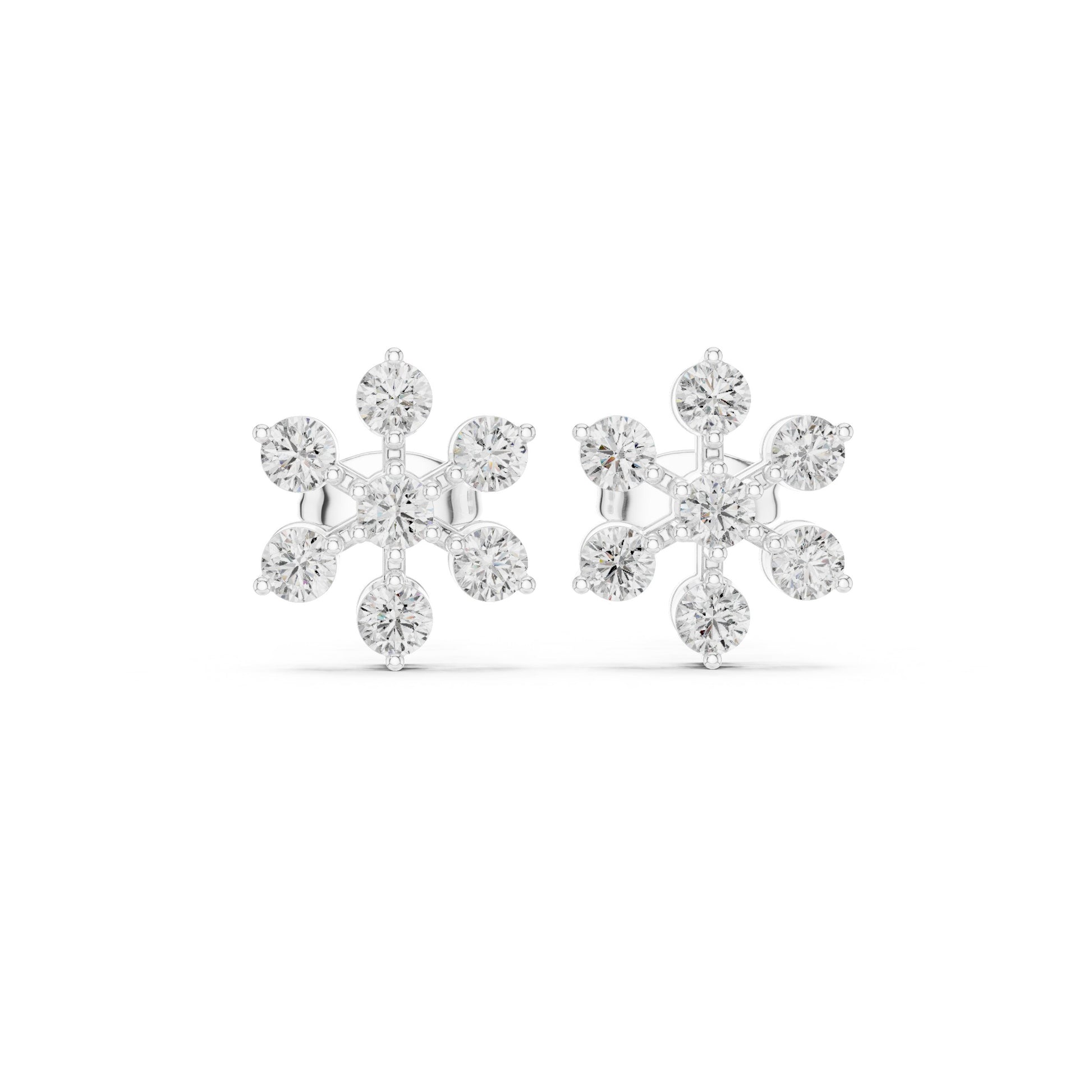 Round Cluster Lab Grown Diamond Earrings