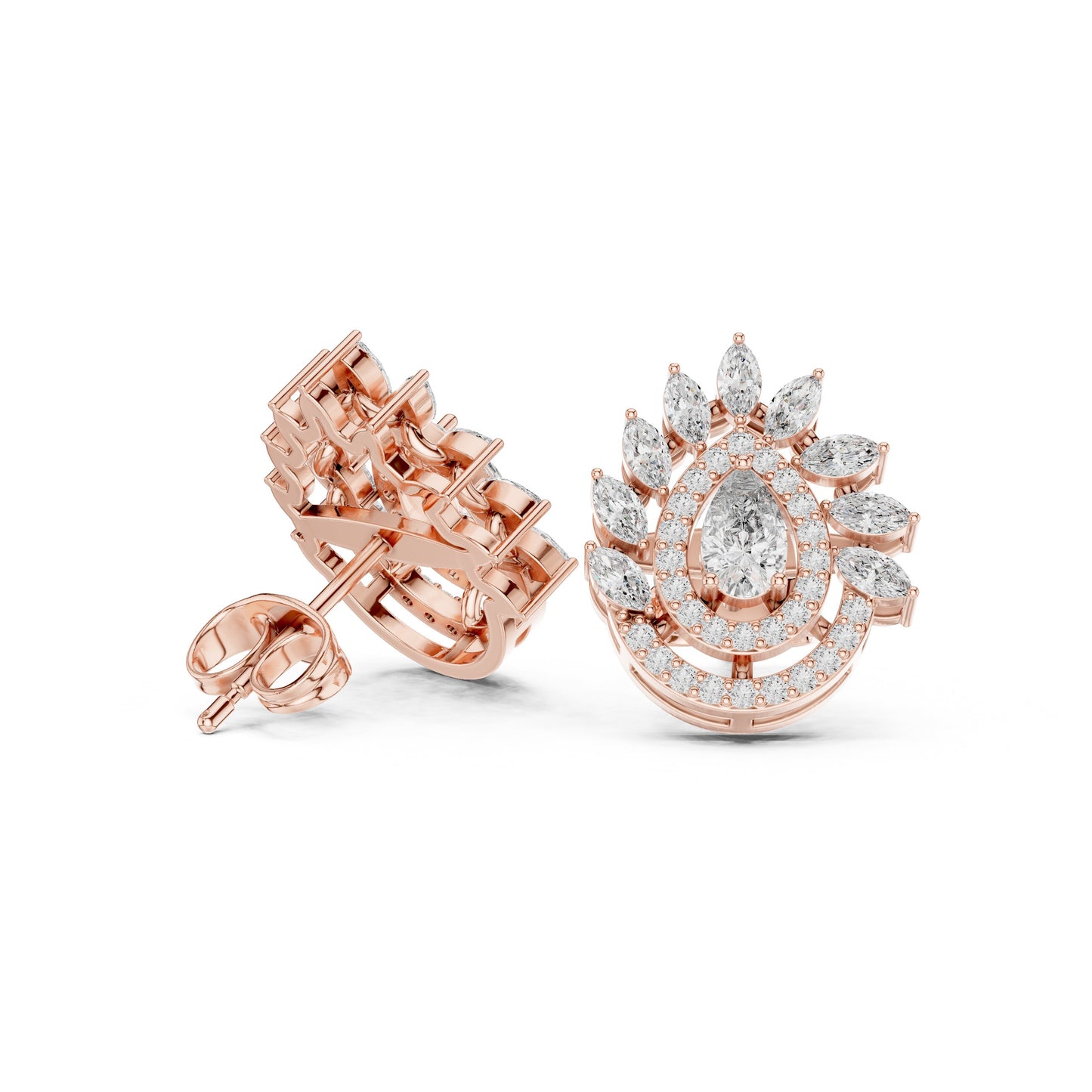 Mixed Shape Lab Grown Diamond Stud Earrings