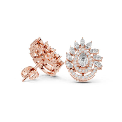 Mixed Shape Lab Grown Diamond Stud Earrings
