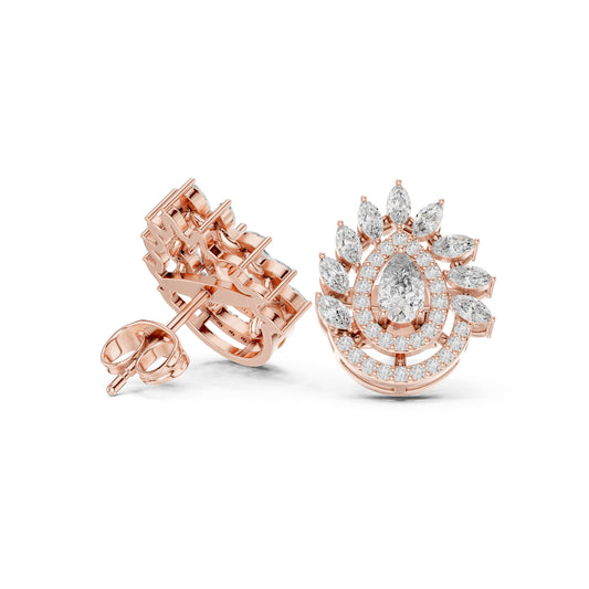 Mixed Shape Lab Grown Diamond Stud Earrings