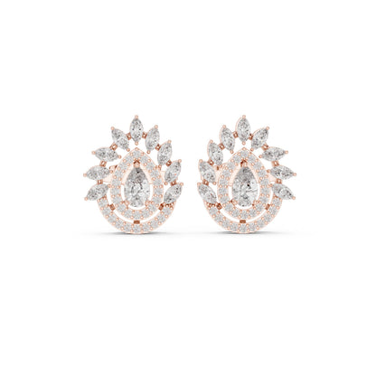 Mixed Shape Lab Grown Diamond Stud Earrings