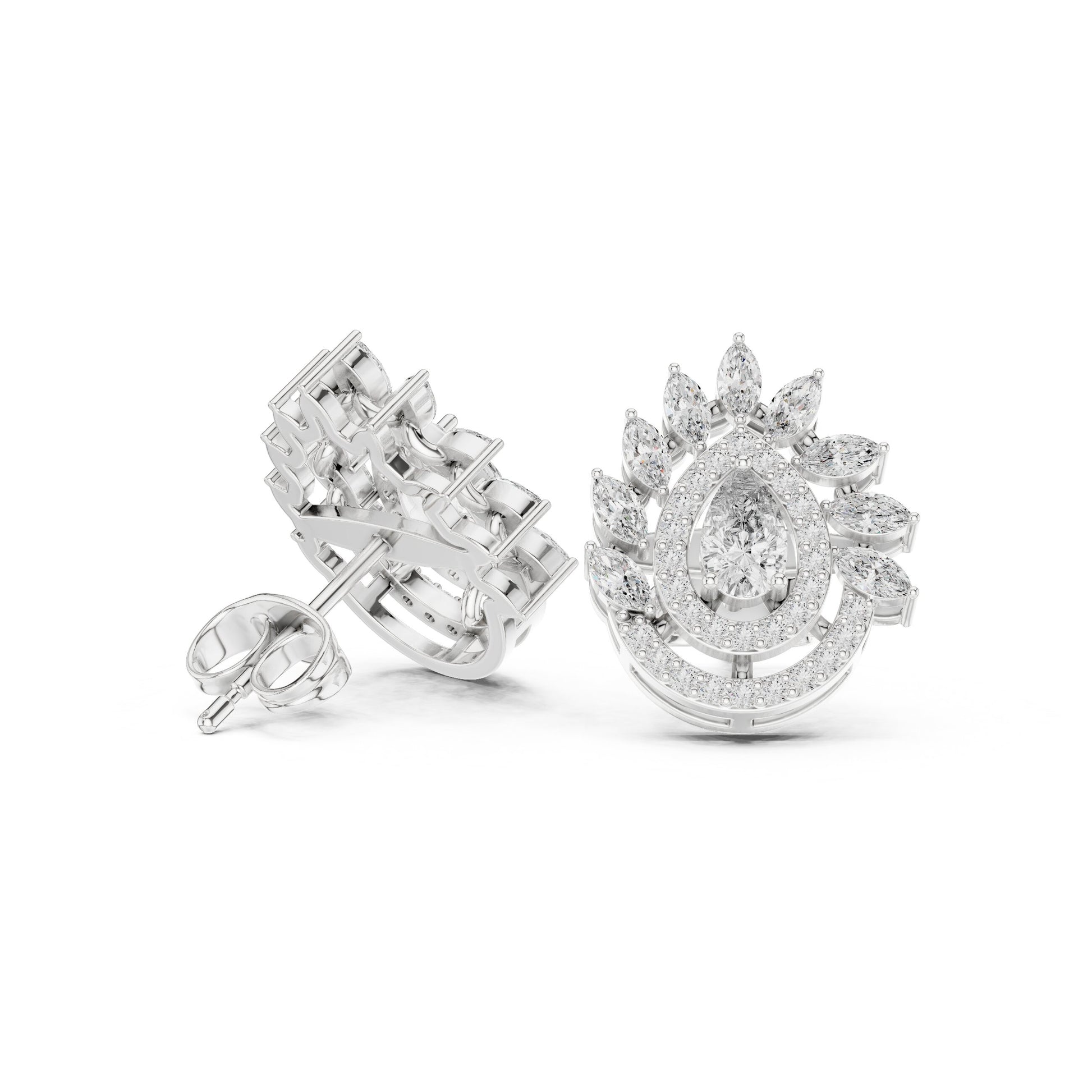 Mixed Shape Lab Grown Diamond Stud Earrings