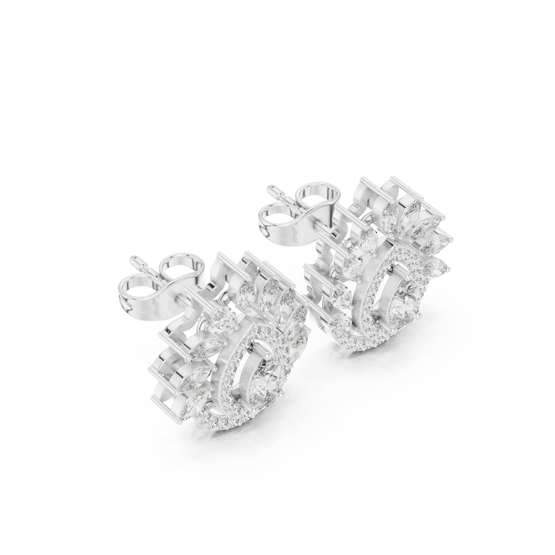 Mixed Shape Lab Grown Diamond Stud Earrings