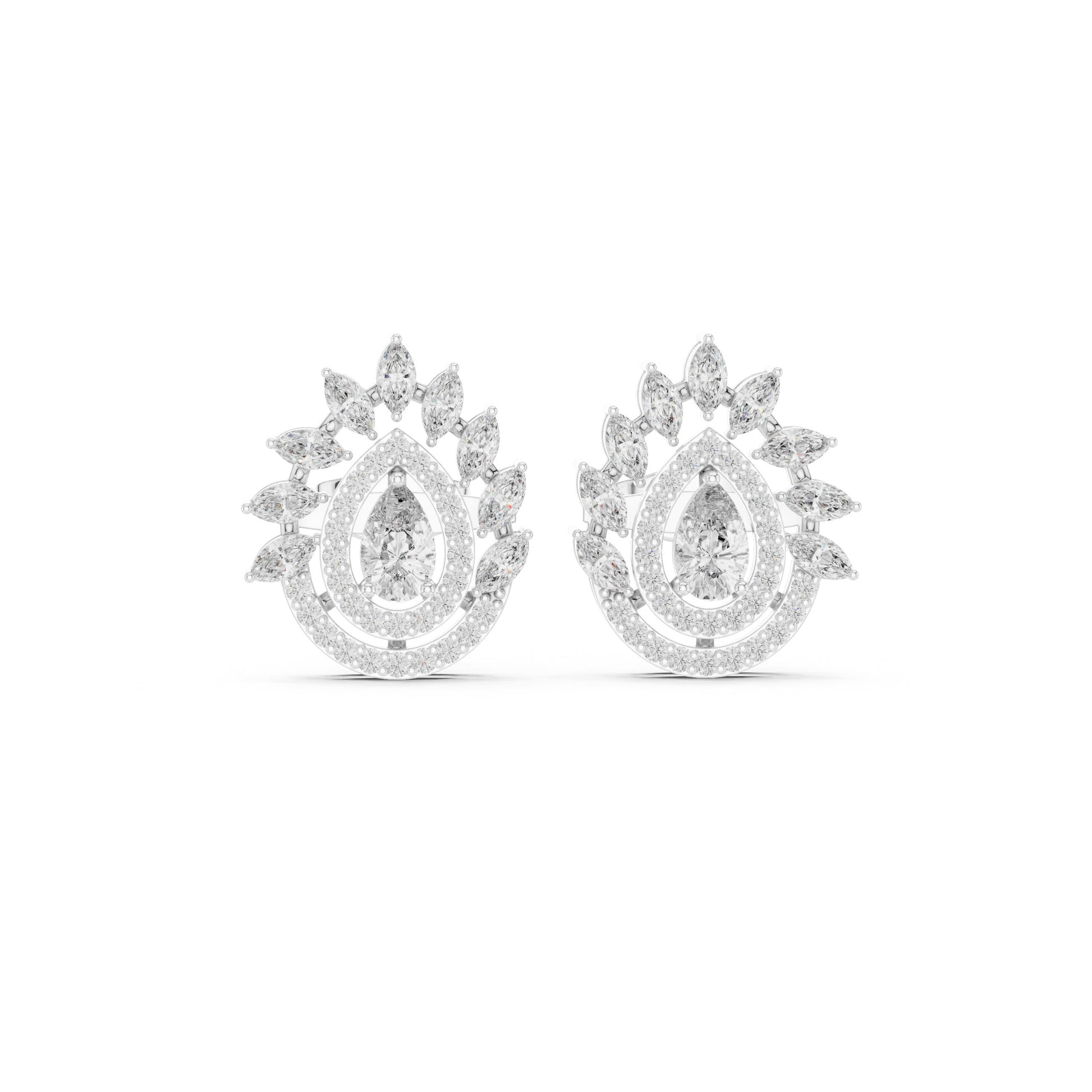 Mixed Shape Lab Grown Diamond Stud Earrings