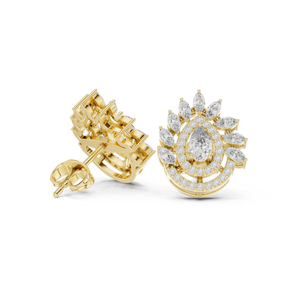 Mixed Shape Lab Grown Diamond Stud Earrings