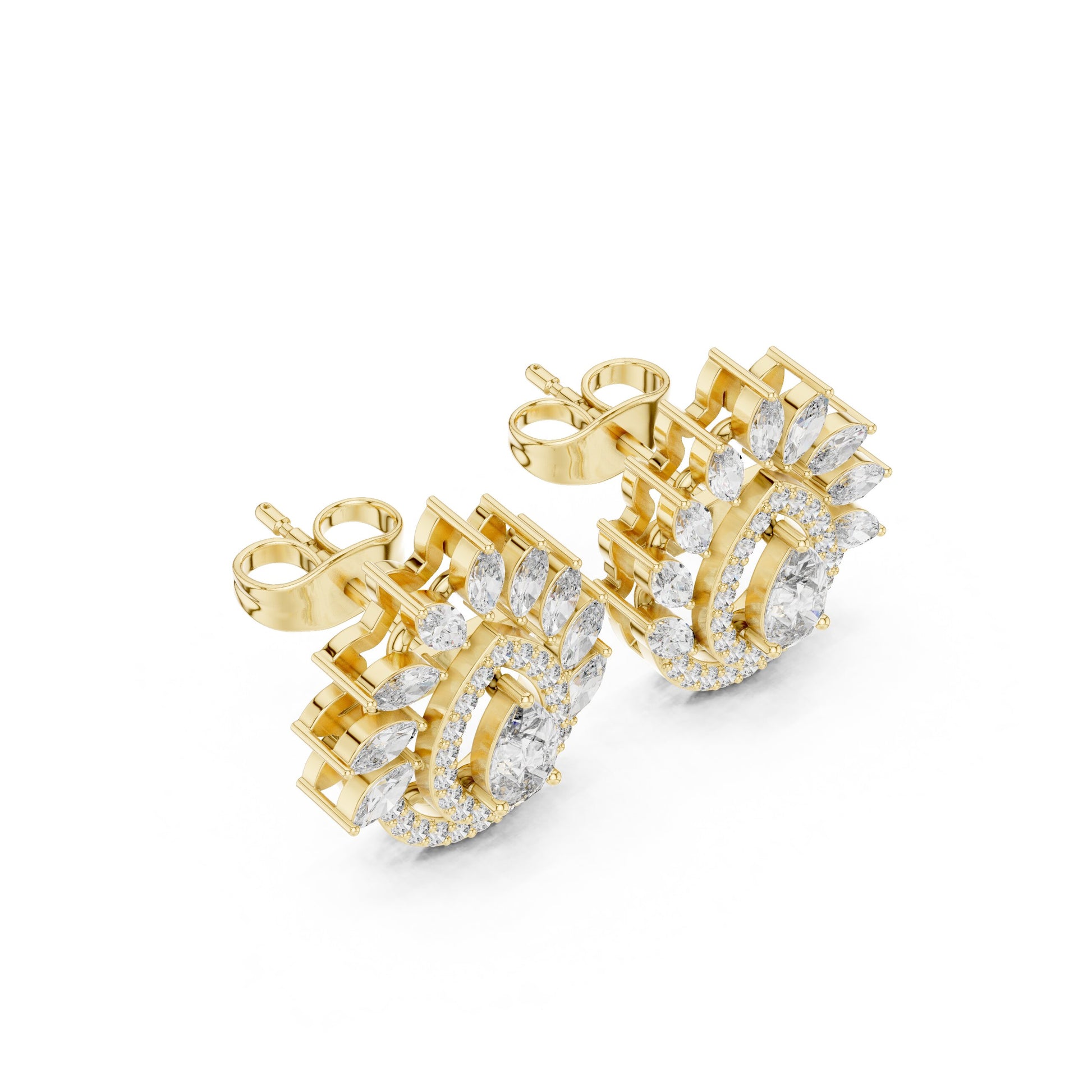 Mixed Shape Lab Grown Diamond Stud Earrings