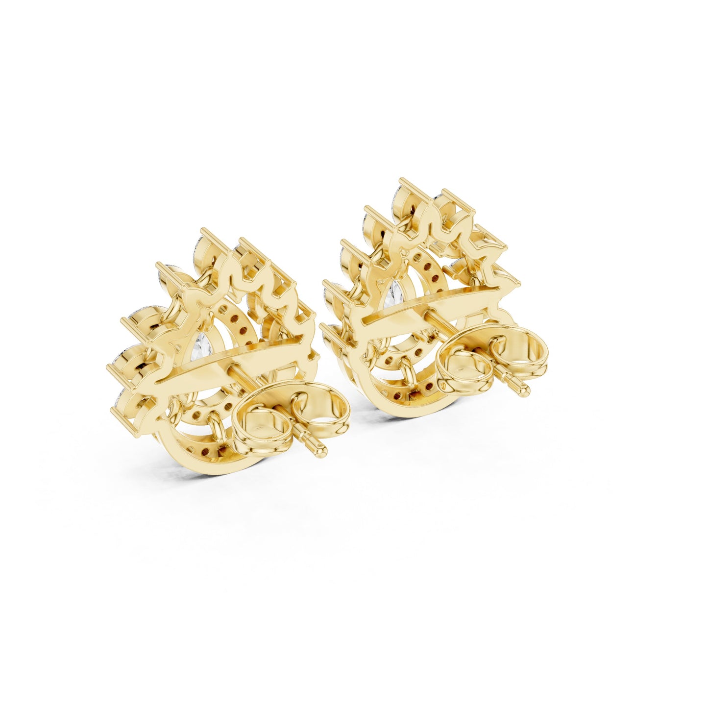 Mixed Shape Lab Grown Diamond Stud Earrings