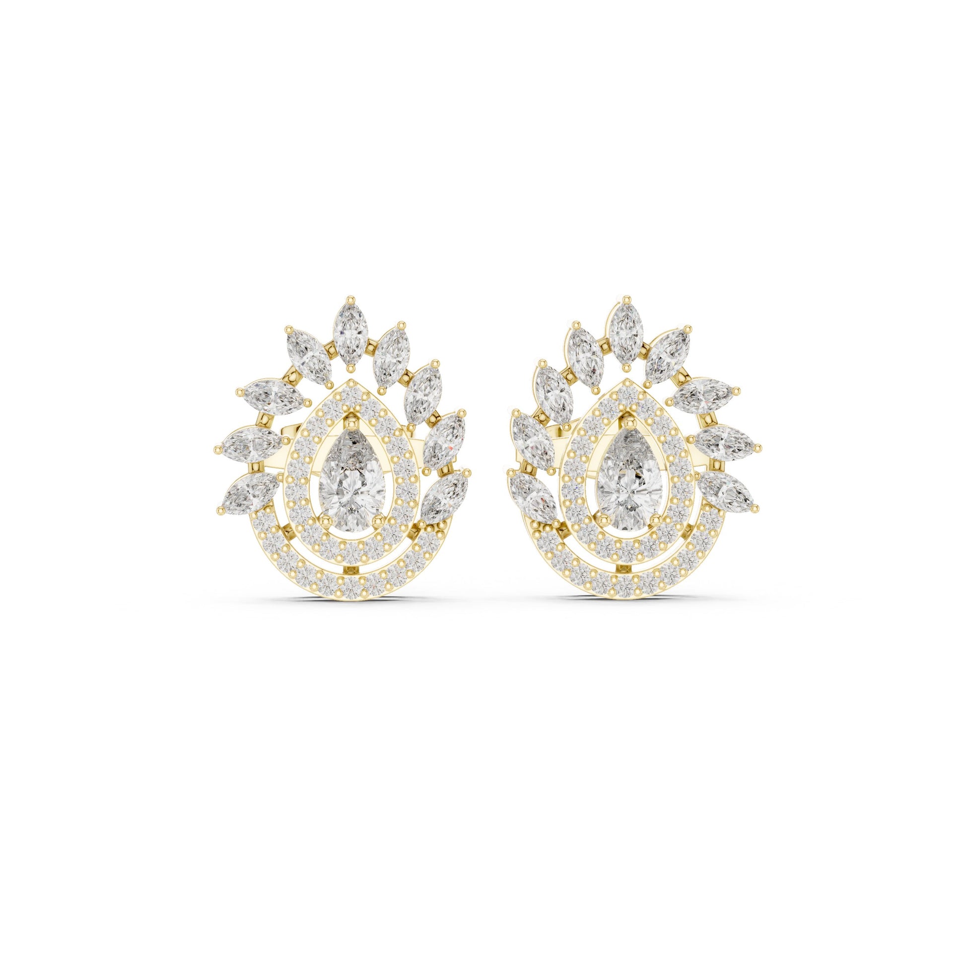 Mixed Shape Lab Grown Diamond Stud Earrings