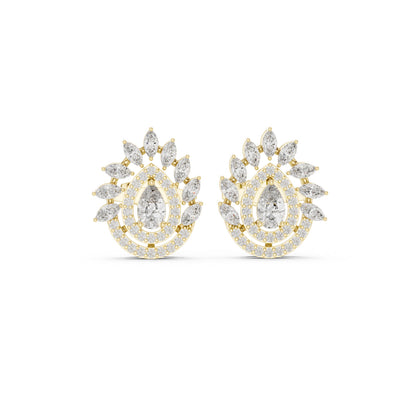 Mixed Shape Lab Grown Diamond Stud Earrings