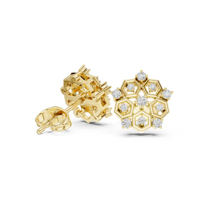 Round Cluster Lab Grown Diamond Earrings