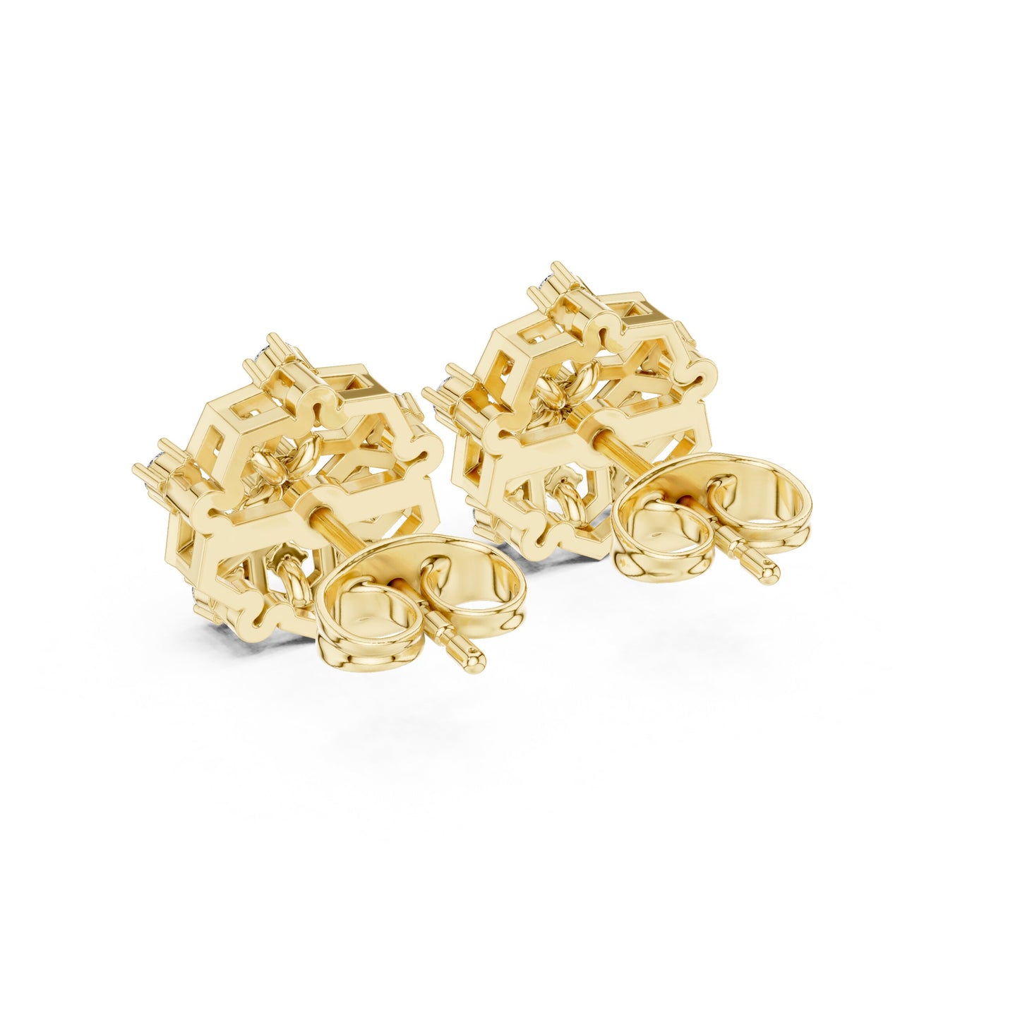 Round Cluster Lab Grown Diamond Earrings