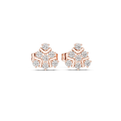 Round Cluster Lab Grown Diamond Earrings