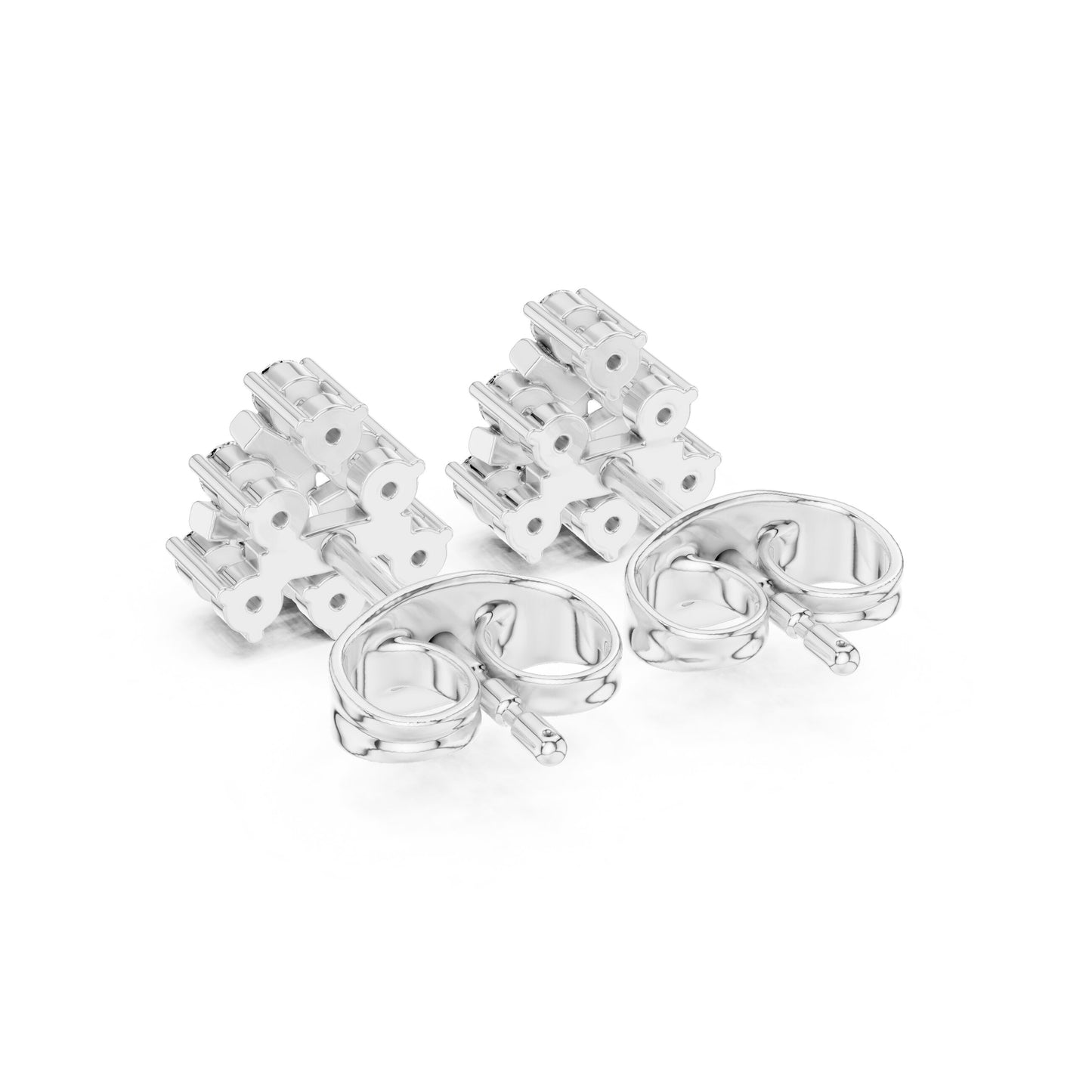 Round Cluster Lab Grown Diamond Earrings