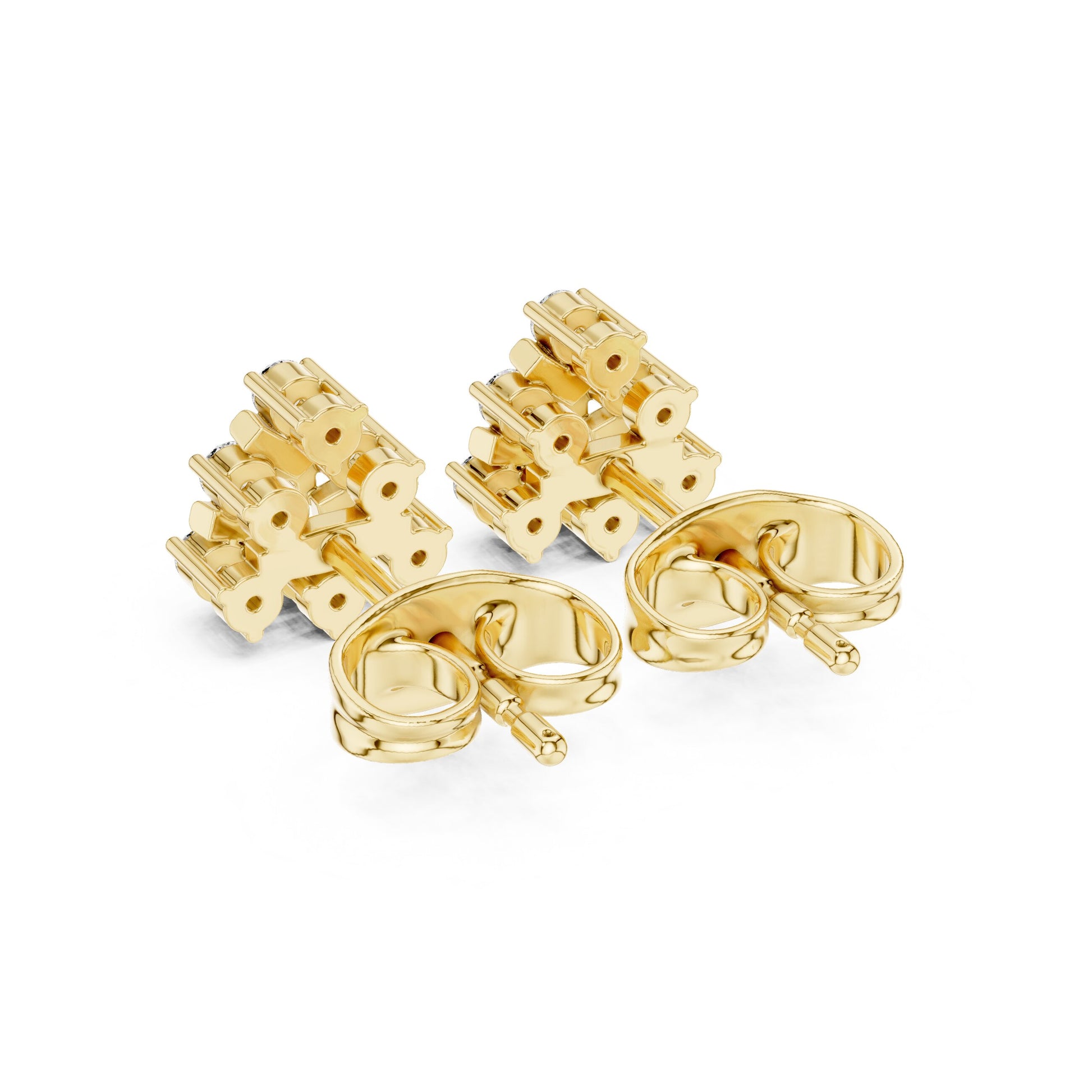 Round Cluster Lab Grown Diamond Earrings