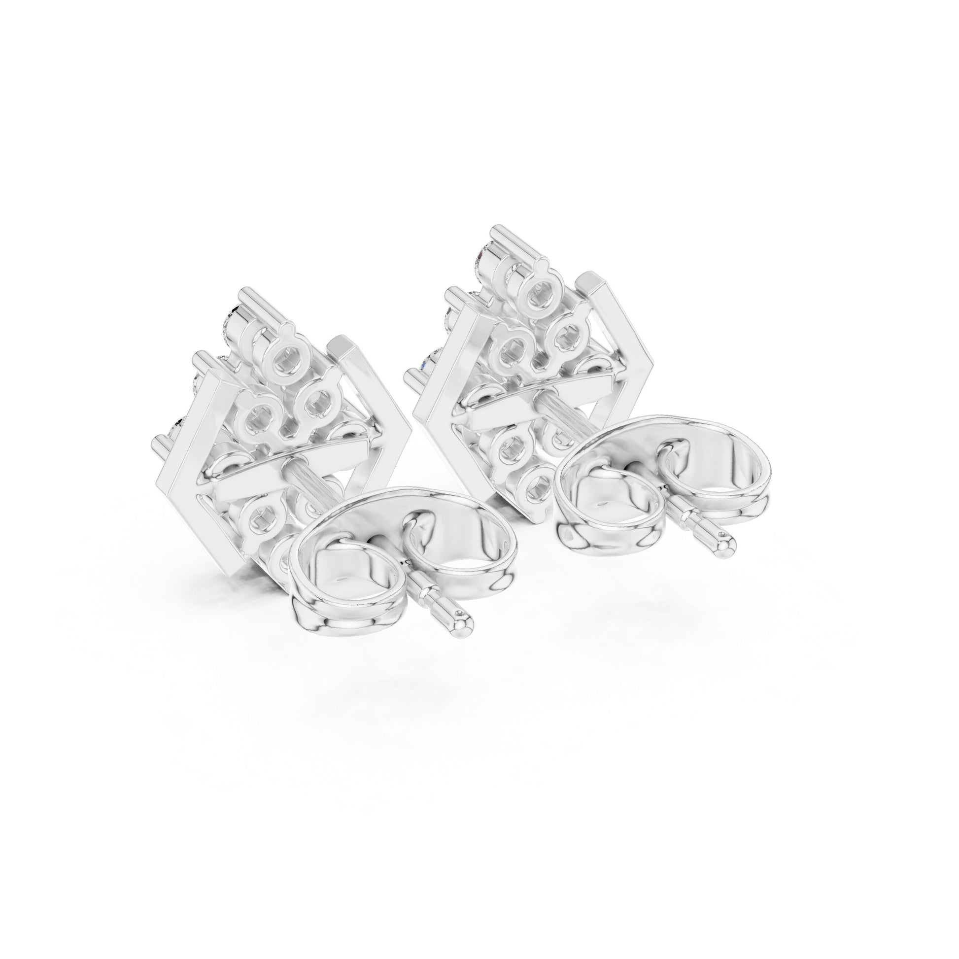 Round Cluster Lab Grown Diamond Earrings