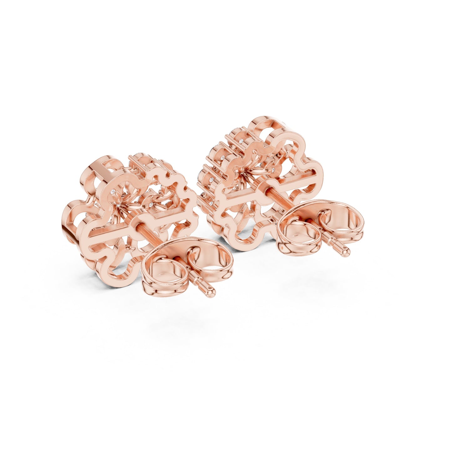 Round Cluster Lab Grown Diamond Earrings