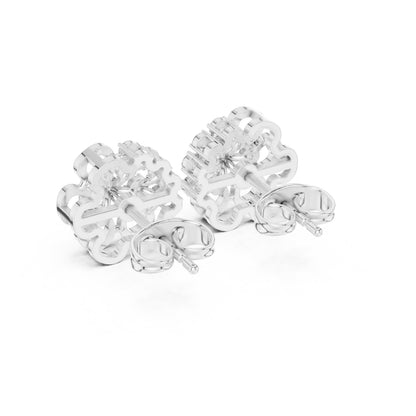 Round Cluster Lab Grown Diamond Earrings