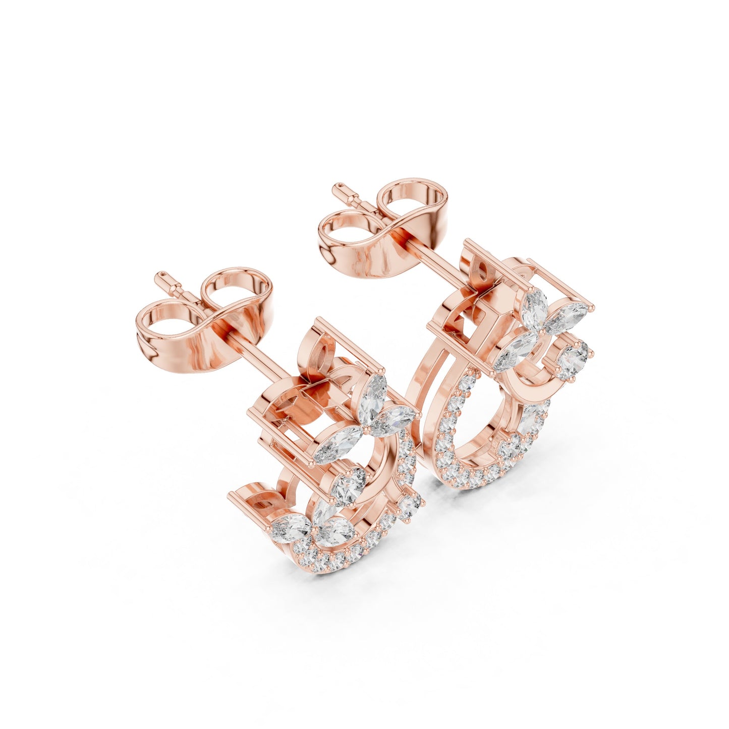 Mixed Shape Lab Grown Diamond Stud Earrings
