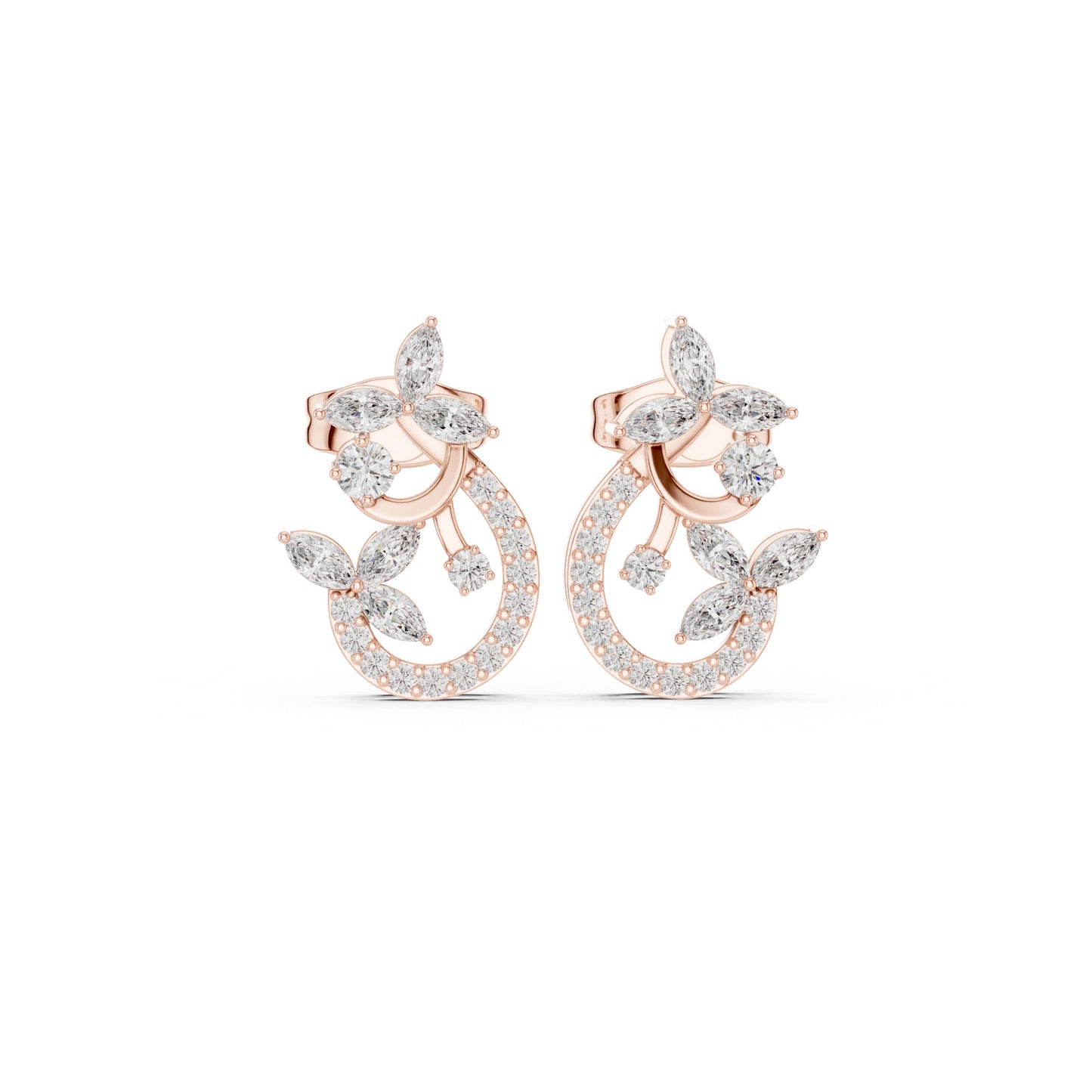 Mixed Shape Lab Grown Diamond Stud Earrings