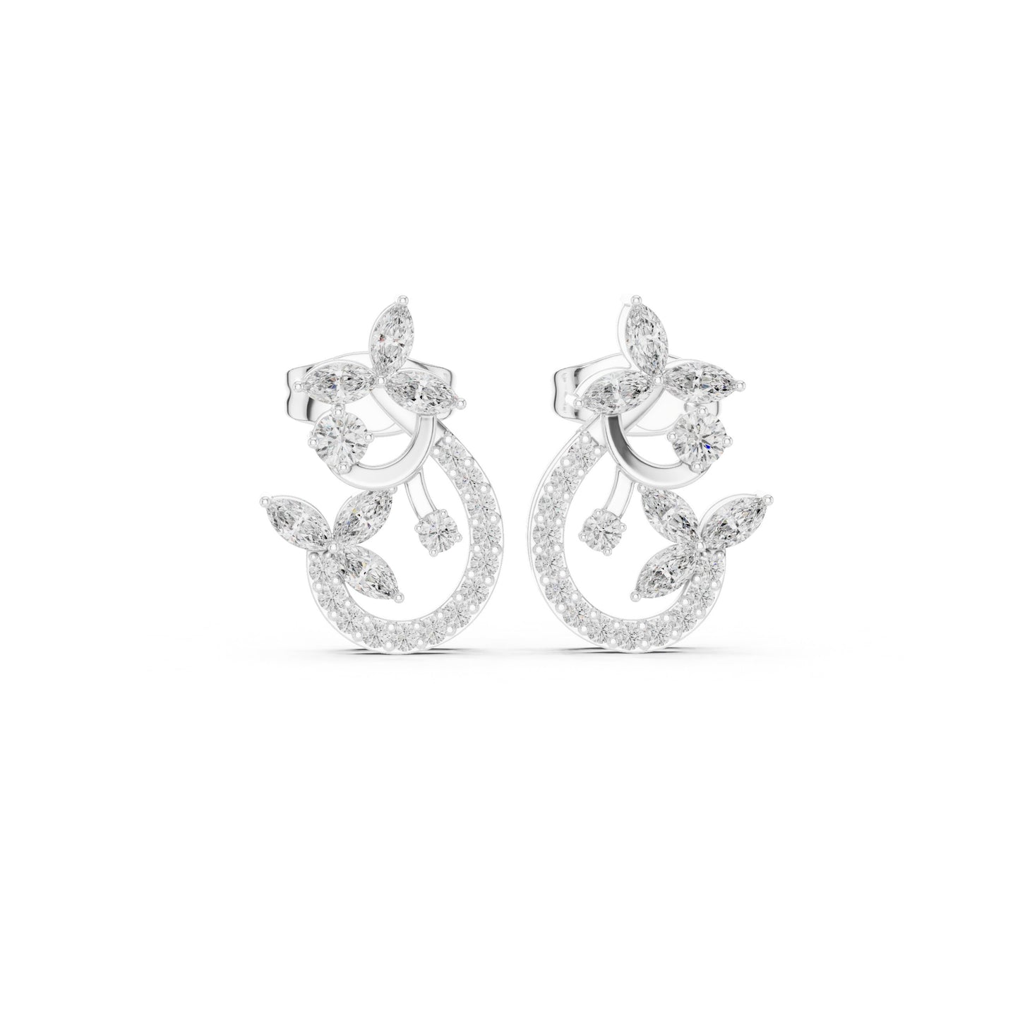 Mixed Shape Lab Grown Diamond Stud Earrings