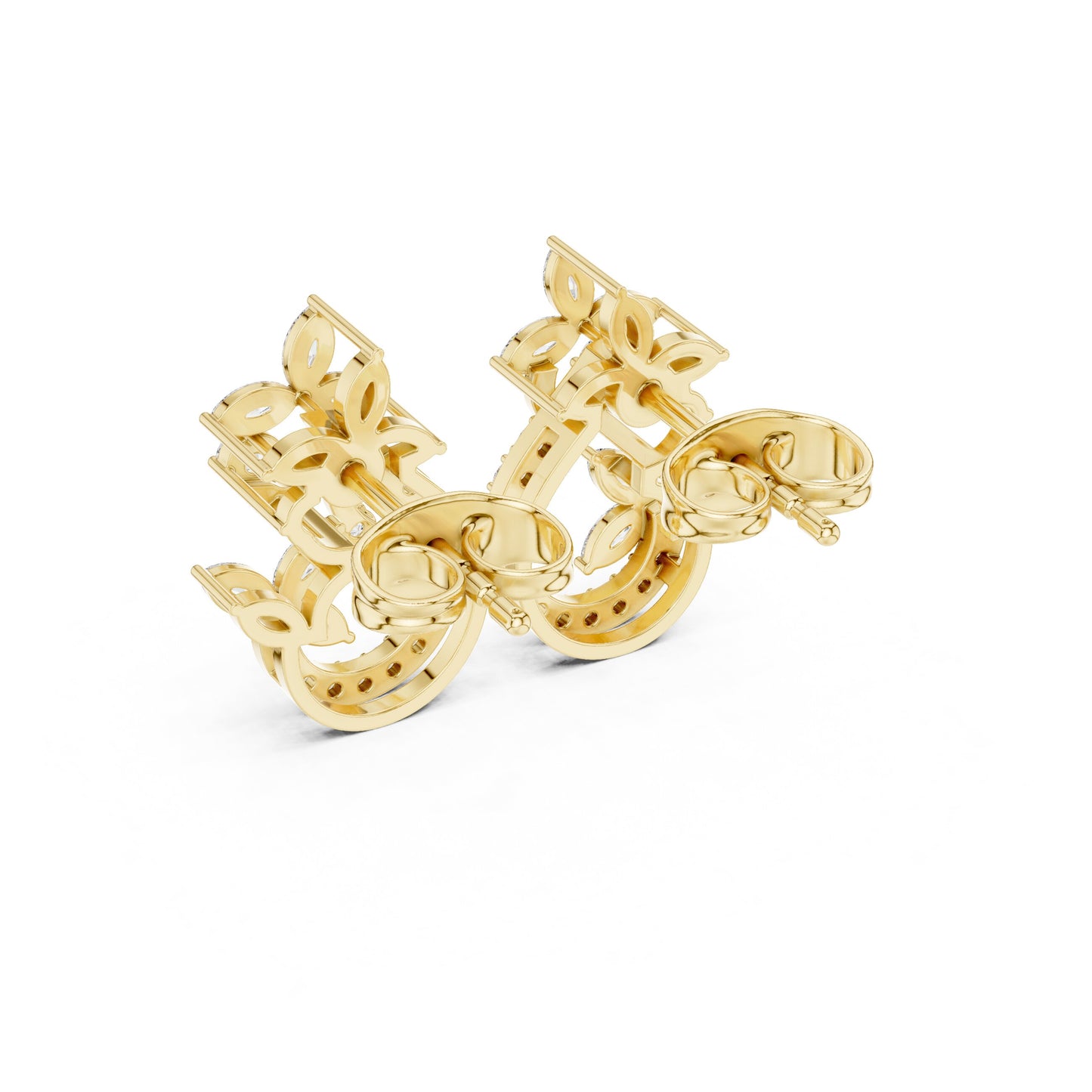 Mixed Shape Lab Grown Diamond Stud Earrings