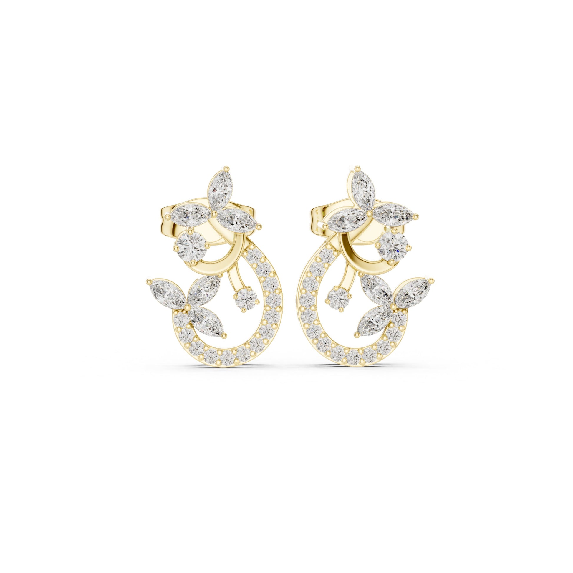 Mixed Shape Lab Grown Diamond Stud Earrings