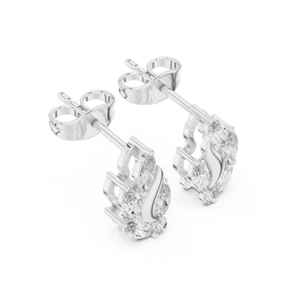Mixed Shape Lab Grown Diamond Climber Earrings