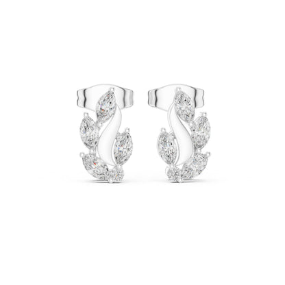 Mixed Shape Lab Grown Diamond Climber Earrings
