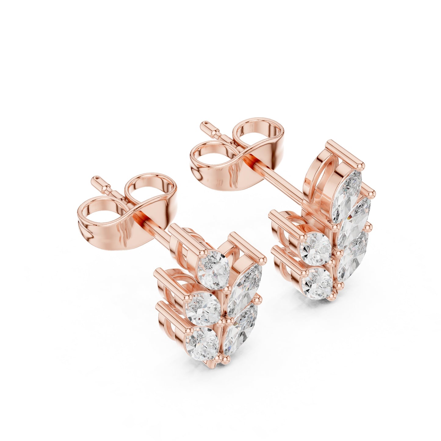 Marquise Cluster Lab Grown Diamond Earrings
