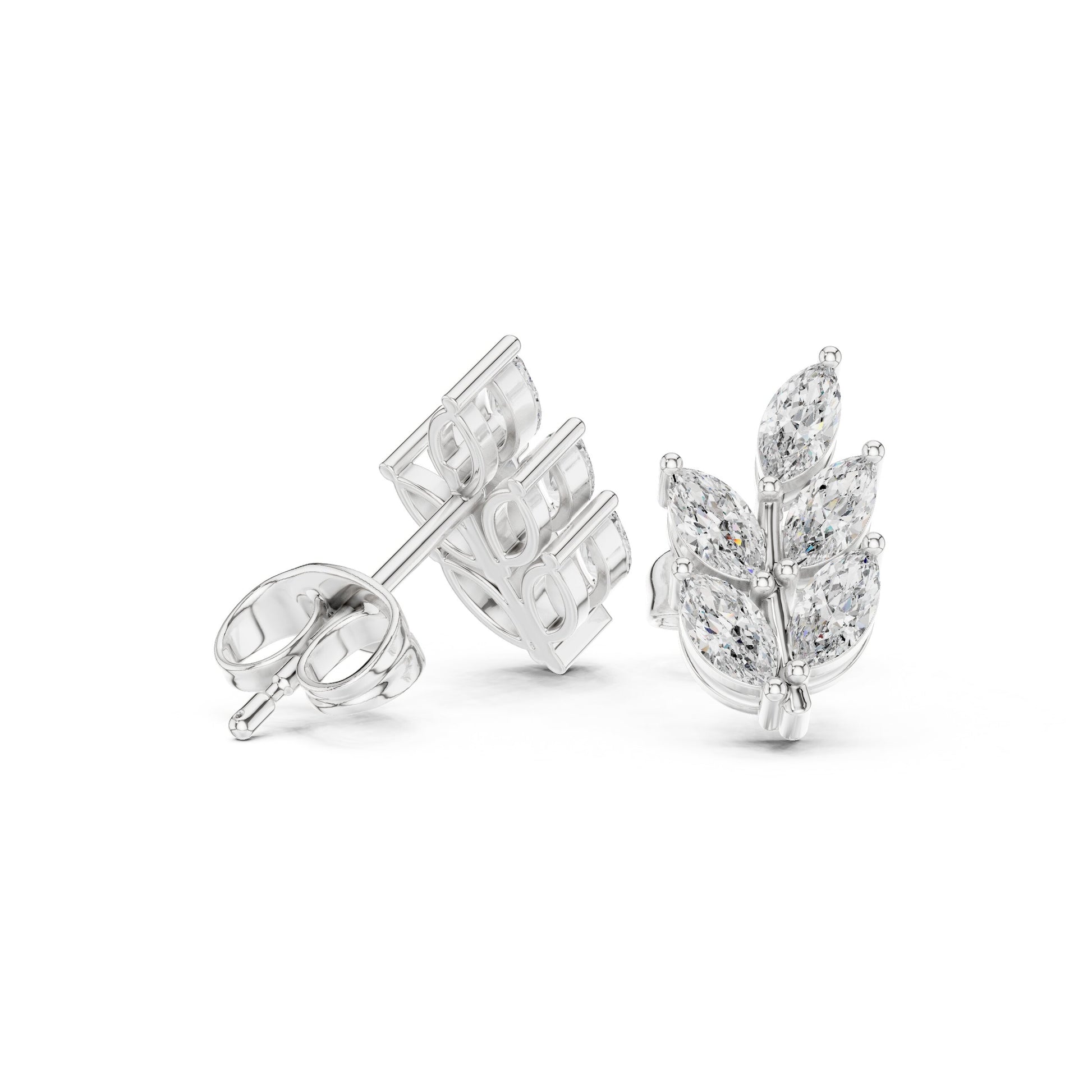 Marquise Cluster Lab Grown Diamond Earrings