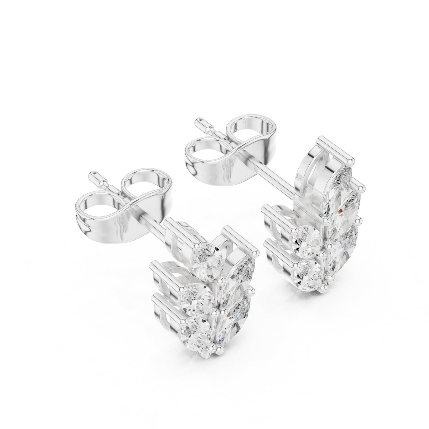 Marquise Cluster Lab Grown Diamond Earrings