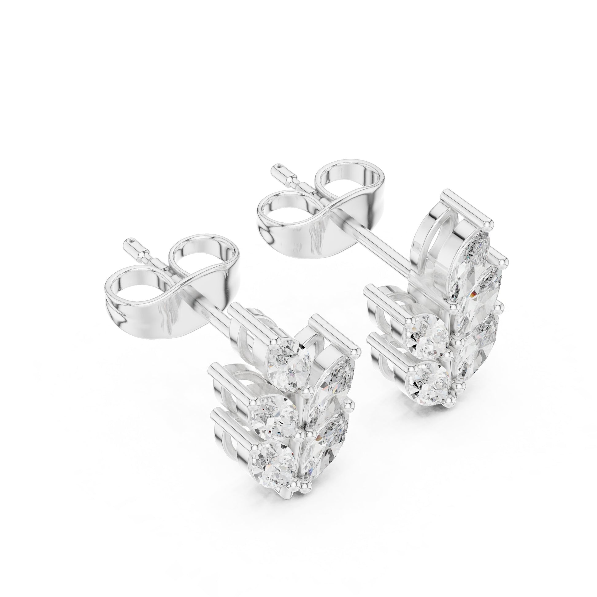 Marquise Cluster Lab Grown Diamond Earrings