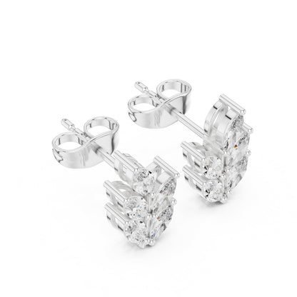Marquise Cluster Lab Grown Diamond Earrings