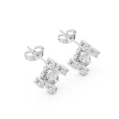Mixed Shape Lab Grown Diamond Stud Earrings