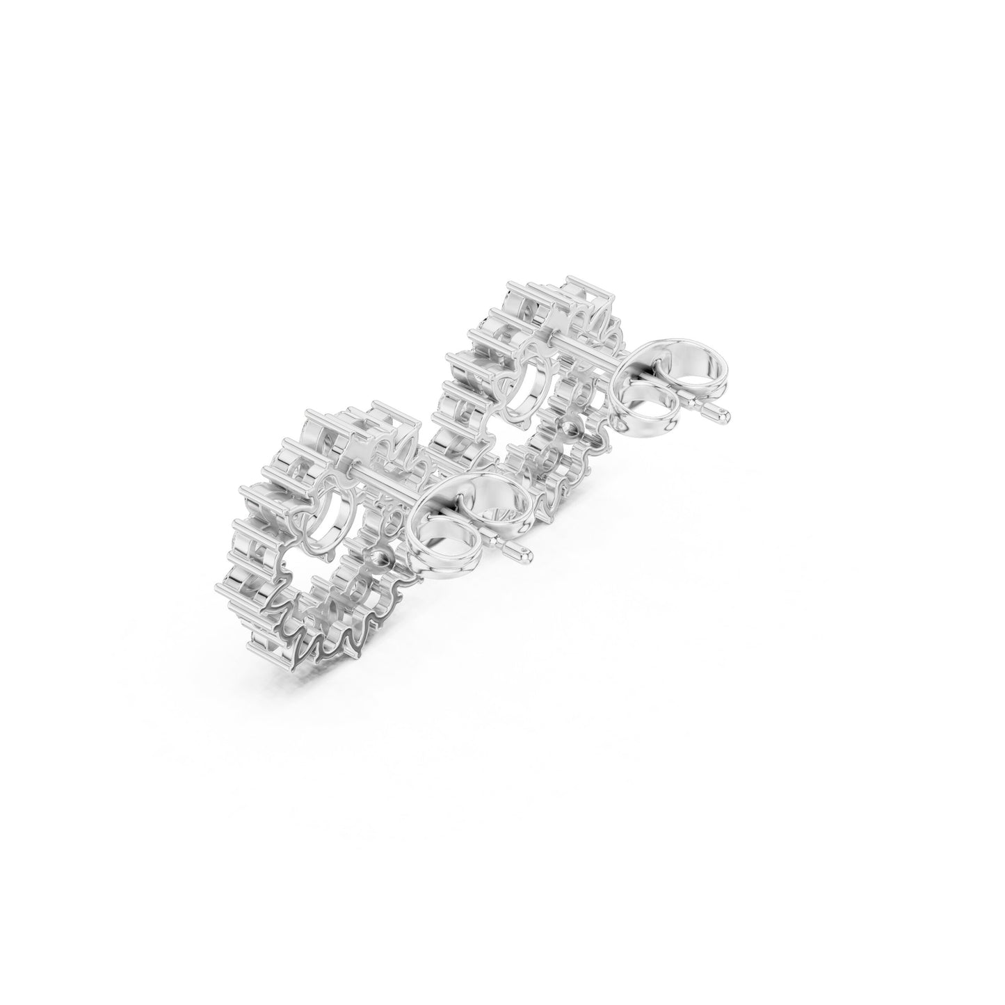 Round Stud Lab Grown Diamond Earrings