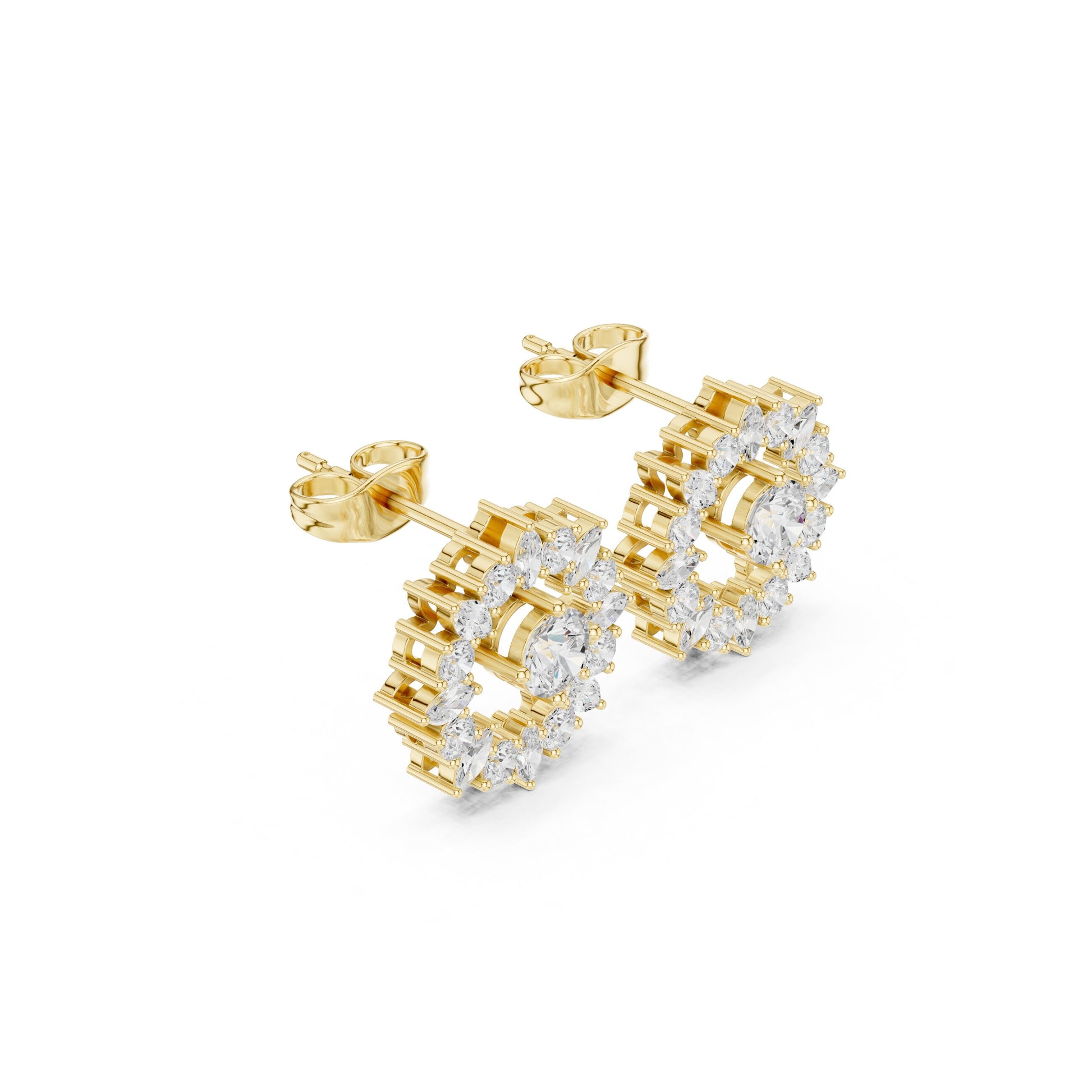 Round Stud Lab Grown Diamond Earrings