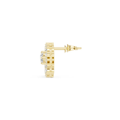 Round Stud Lab Grown Diamond Earrings