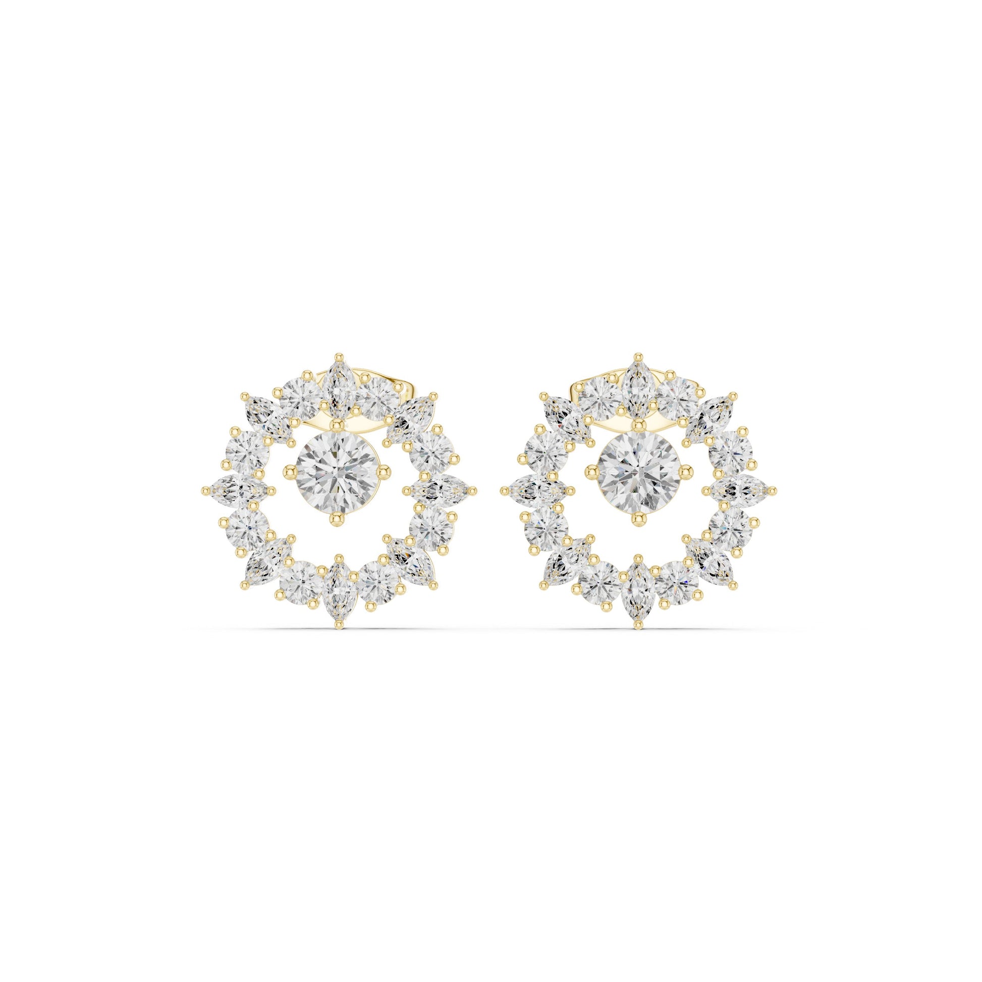 Round Stud Lab Grown Diamond Earrings