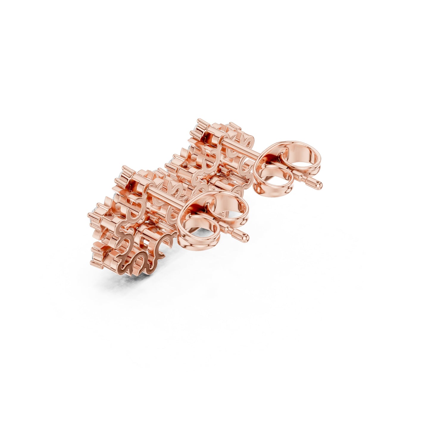 Round Cluster Lab Grown Diamond Earrings