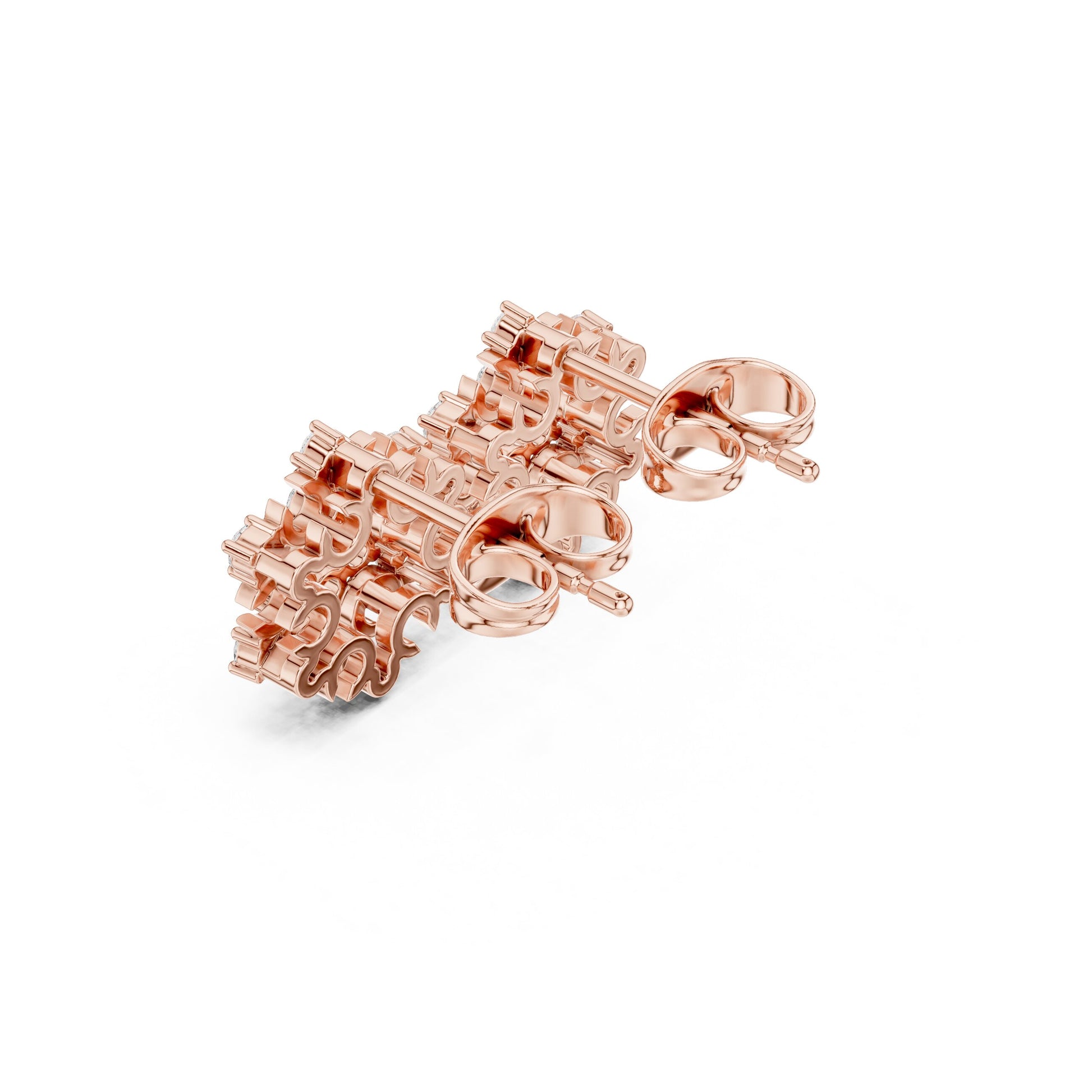 Round Cluster Lab Grown Diamond Earrings