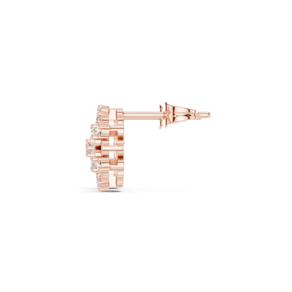 Round Cluster Lab Grown Diamond Earrings