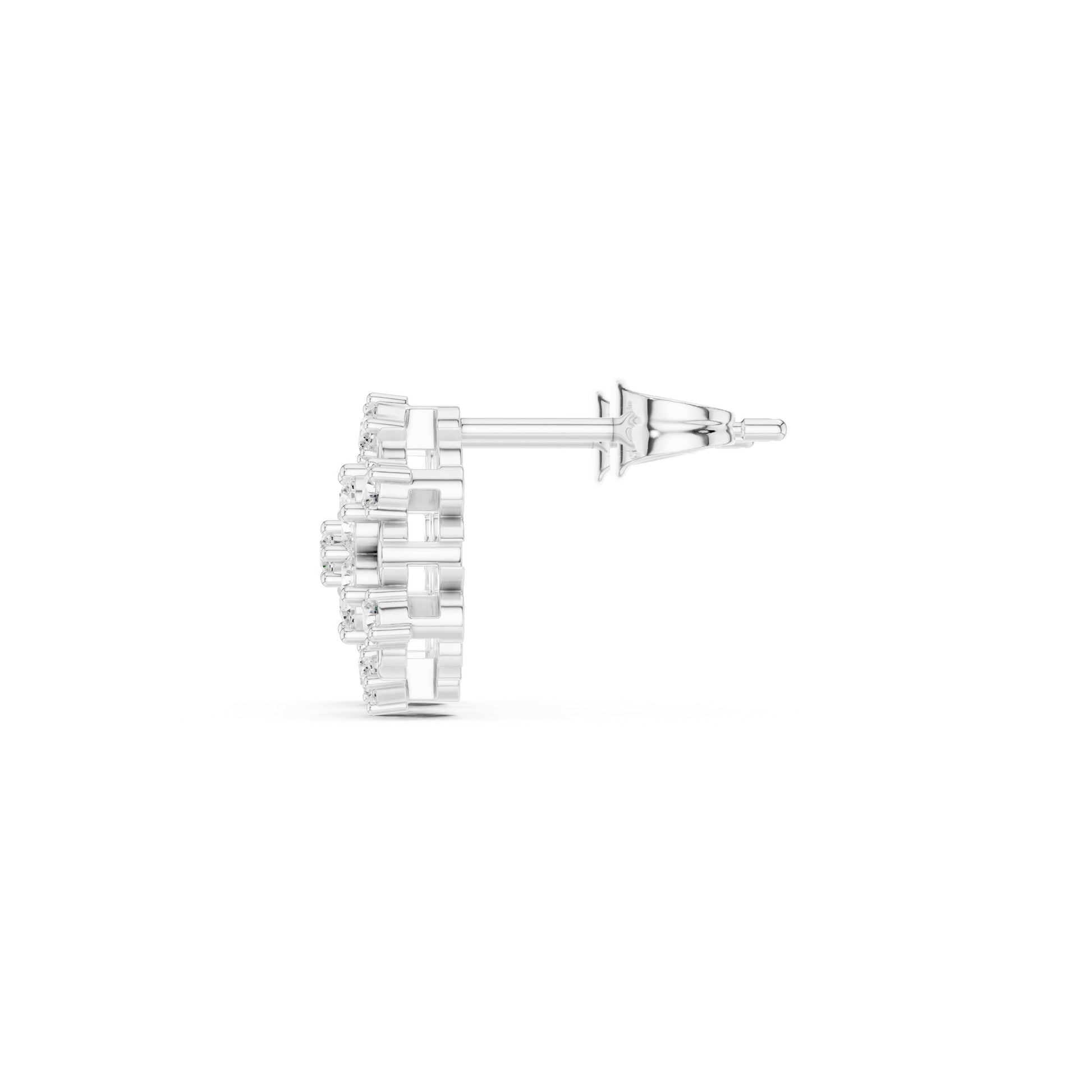 Round Cluster Lab Grown Diamond Earrings