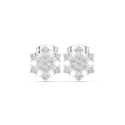 Round Cluster Lab Grown Diamond Earrings