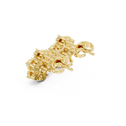 Round Cluster Lab Grown Diamond Earrings