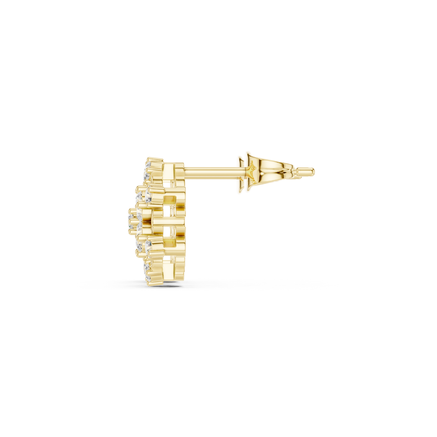 Round Cluster Lab Grown Diamond Earrings