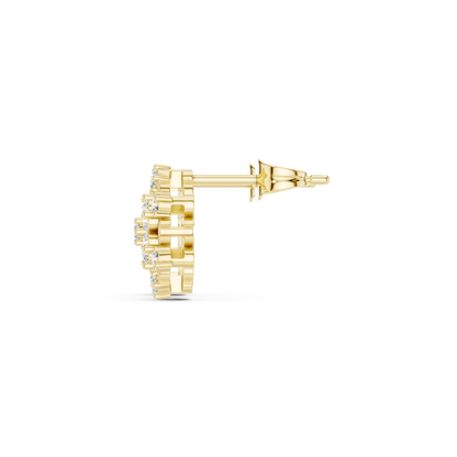Round Cluster Lab Grown Diamond Earrings